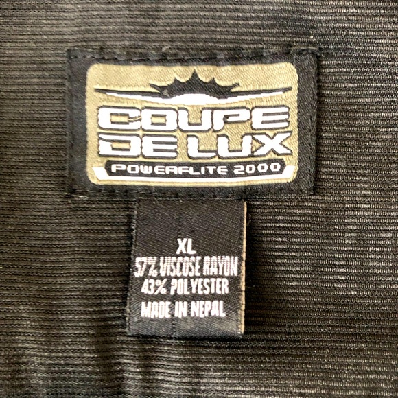 Coup De Lux Power Flite 2000 Black Short Sleeve Size XL Rayon Poly Blend - Picture 2 of 4
